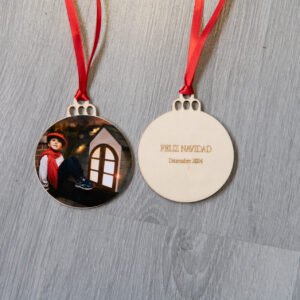 Bola de Navidad con 1 foto