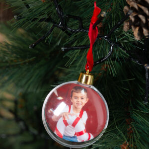 Bola de metacrilato con 2 fotos